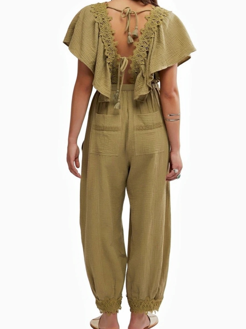 Free People Angela Jumpsuit Green - Picture 2 of 4